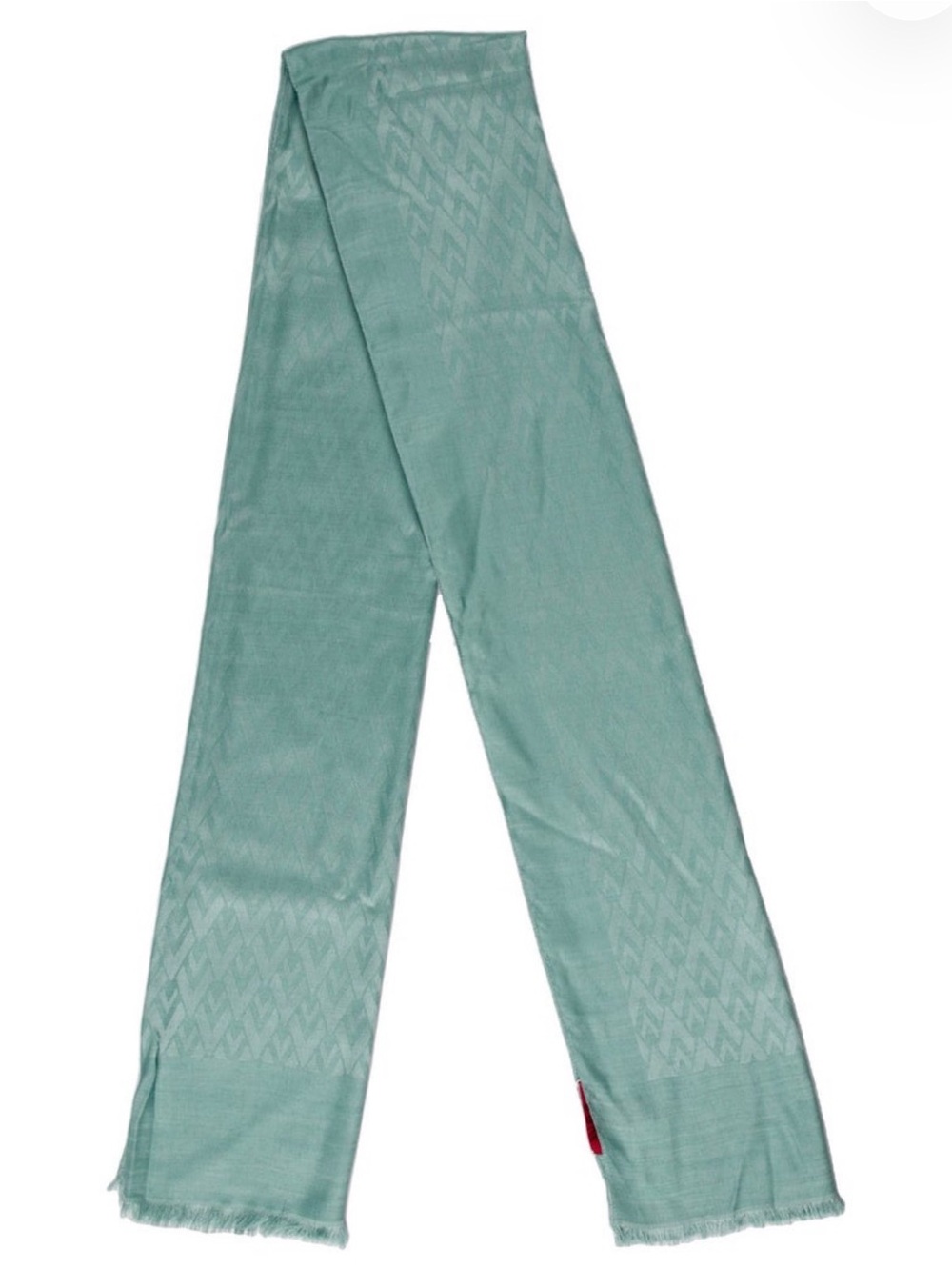 Valentino Seafoam Green Lightweight Jacquard Scarf